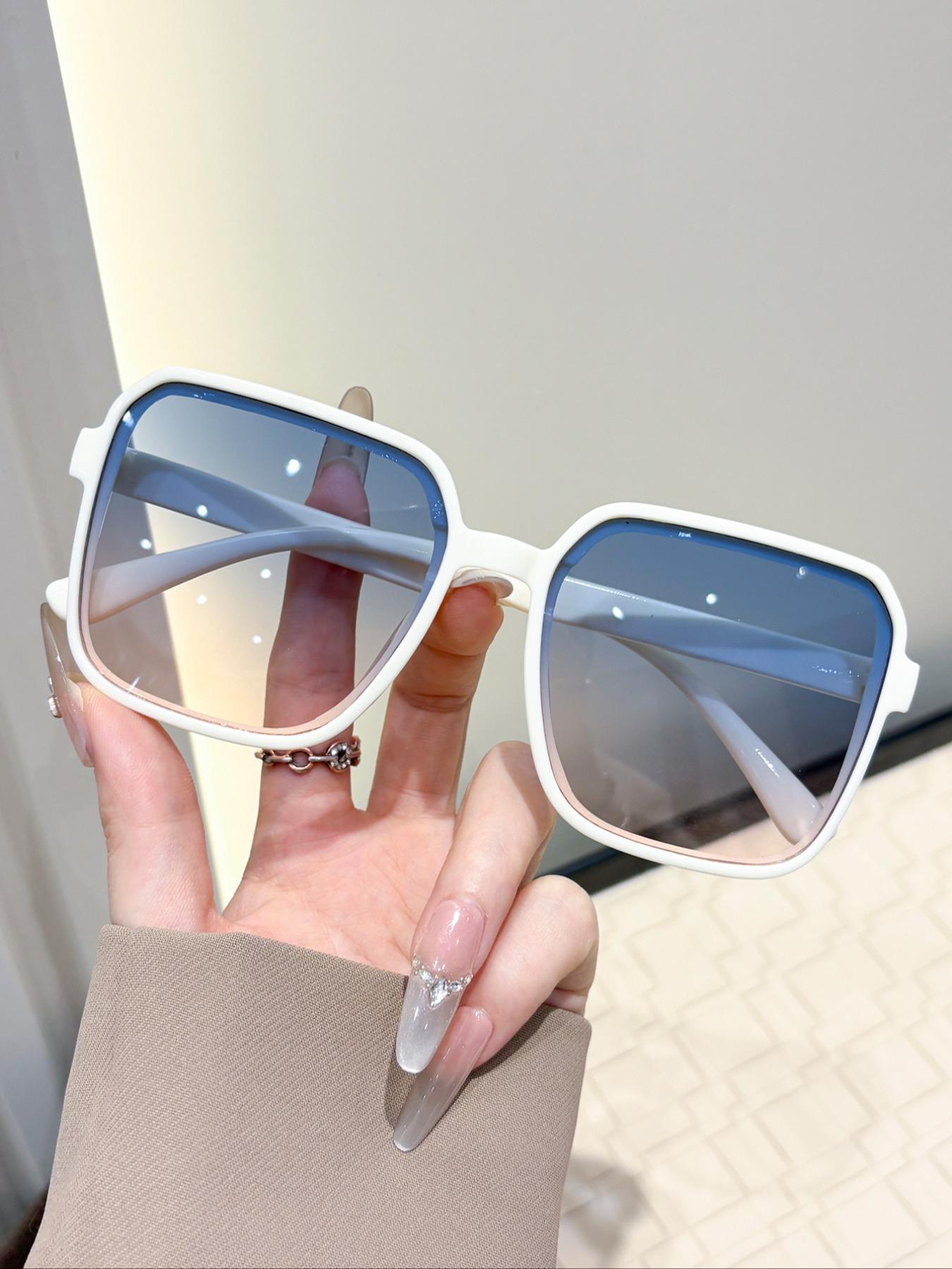 Classic Square Women's Sunglasses, Trendy Casual Sunglasses, Perfect for Afternoon Tea Parties, Beach Vacations, Date, Stylish Eyewear Accessories