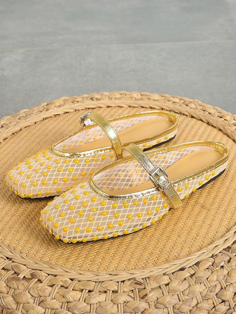 Women's Fashion Square Toe Summer Outdoor Sandals, Breathable Mesh Lace-Up Shoes, Rivets Design, Casual Beach Footwear, Casual Flat Sandals