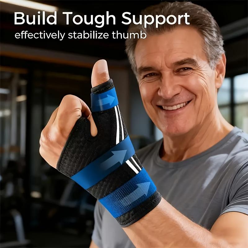 [Ergonomic Wrist Support] 2-piece/1-piece ergonomic wrist support with thumb support - The wrist support features an adjustable thumb guard, suitable for either the left or right hand. Its 270° wraparound design ensures a perfect fit