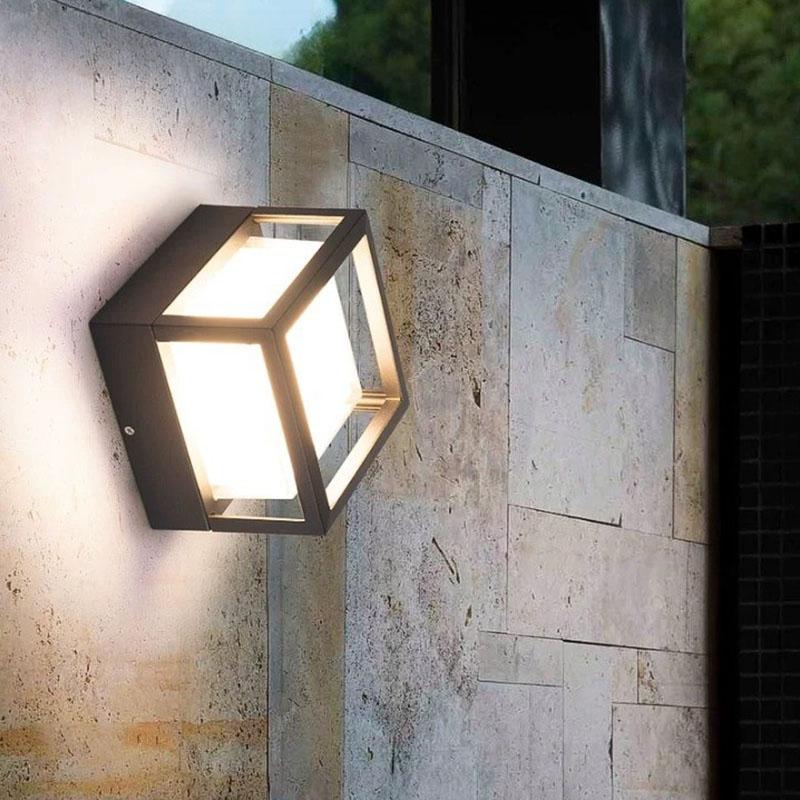 Modern Creative Outdoor Aluminum LED Wall Light, LED Source, Garden Villa Corridor Lamp, Park Hotel Exterior Decoration