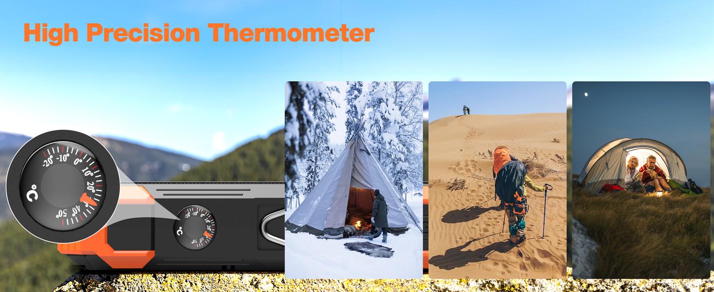 Sudrov 42800 mAh Solar Charger Power Bank Wireless Charger Built in 4 Cables 7 Outputs 15 Watts Fast Charging Power Bank for All Mobile Devices 3 Inputs Solar Portable Charger with Dual Flashlights, Carabiner and Thermometer Sudrov 42800 mAh Solar Charger Power Bank Wireless Charger Built in 4 Cables 7 Outputs 15 Watts Fast Charging Power Bank for All Mobile Devices 3 Inputs Solar Portable Charger with Dual Flashlights, Carabiner and Thermometer