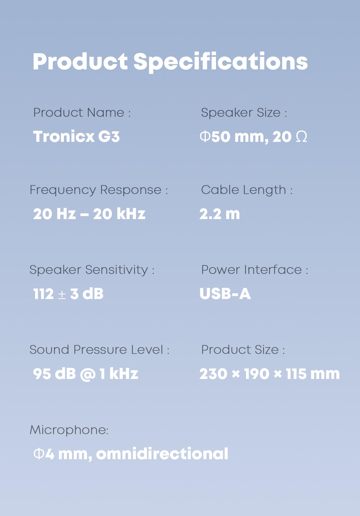 [New Upgrade] TAGRY TRONICX Upgraded G3 Wired PC Gaming Headset Gamer Gifts for him with 50mm Driver, ENC Microphone, USB-A Headset with 7.1 Surround Sound, Control Box for PC/PS5 Console/Switch Dock Mode  (Not Compatible with Xbox)