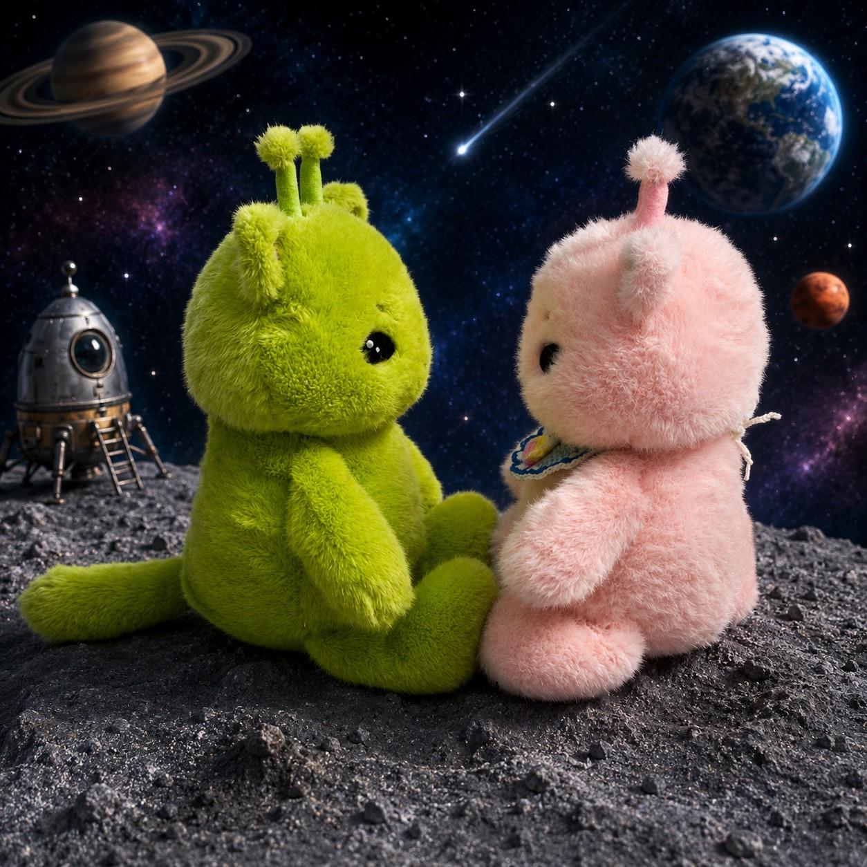 Soft Running Alien Cat Plush Toy, Ideal Gift for Cat Lovers, Perfect for Room Decor, Kids Birthday, Graduation, Wedding, Christmas