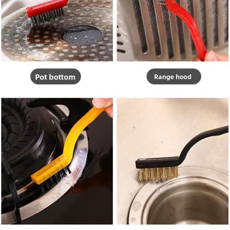 Kitchen Cleaning Brush Set, Stainless Steel & Copper Wire Brushes, Efficient Grease Removal Tool, Durable Kitchen Utensils