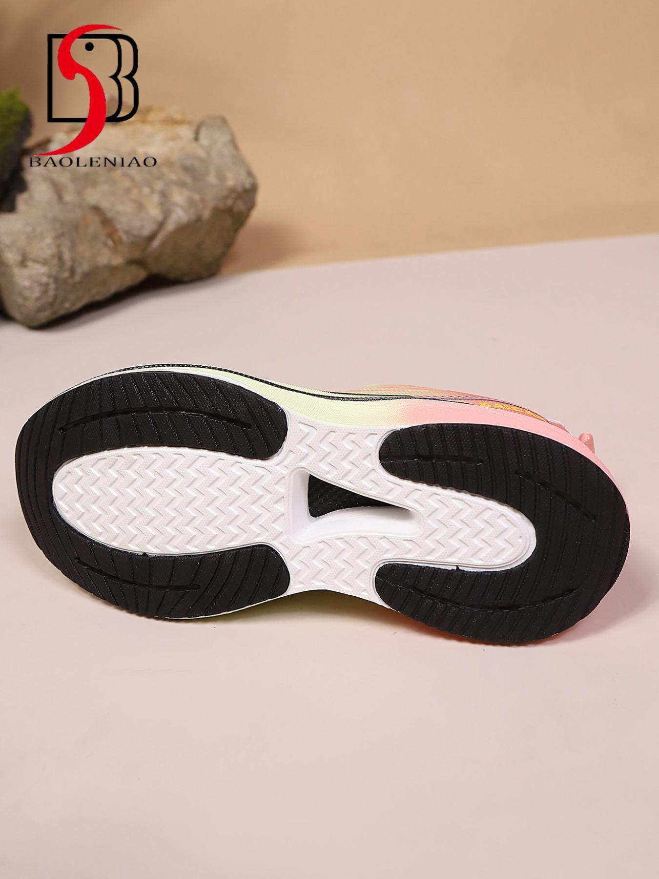New Lightweight Fashionable Running Shoes for Women, Comfortable Anti-Slip Breathable Sporty Trendy Running Shoes, Gradient Color Low Top Md Sole