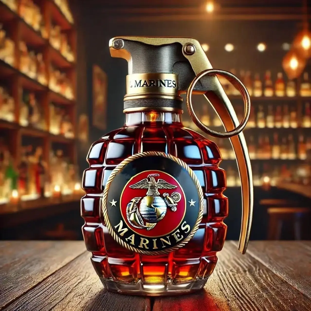 Unique Grenade-Shaped Glass Liquor Decanter, Sealed High-Bor-Silicate Craft Wine Bottle, Cool Bar Decor, Perfect Gift for Whiskey Lovers, Collector