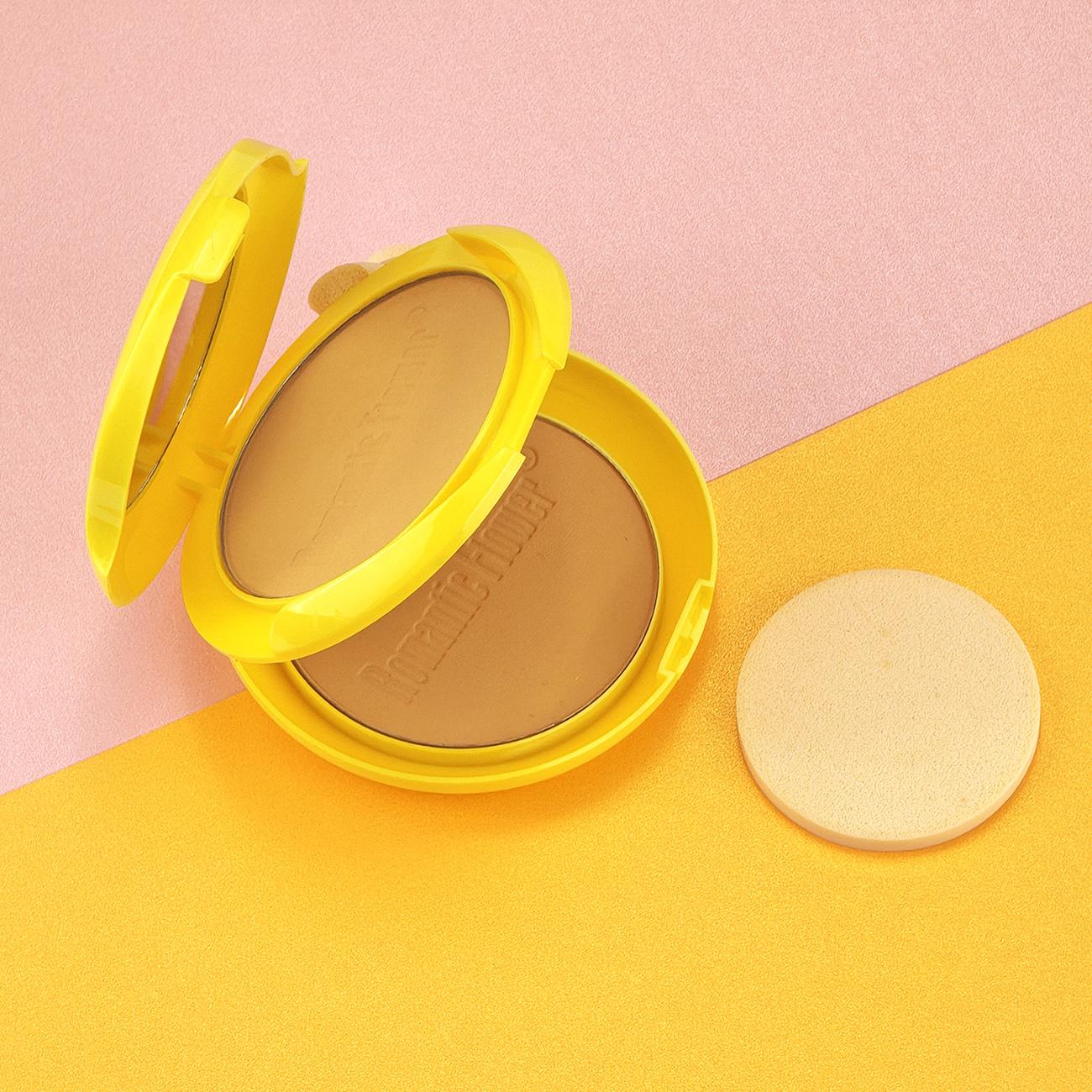 Nature Double-layer Beauty Powder Cake, All Skin Tones Face Makeup Fine Powder Matte Finish Waterproof Finishing Powder Long Lasting Pressed Powder