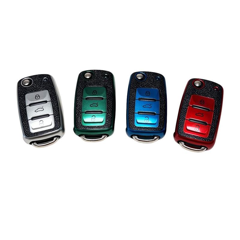 for Volkswagen Key Protection Cover Key Case Key Fob Protector Soft Durable Tpu Material 360 Degree Protection for Jetta Golf Polo Mk6 Passat Tiguan Beetle 3 Buttons
