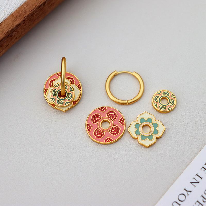 Handmade Oil Drop Earrings Original Chinese Style Fashion Elegant Minimalist Luxury Unique Vintage Women Jewelry