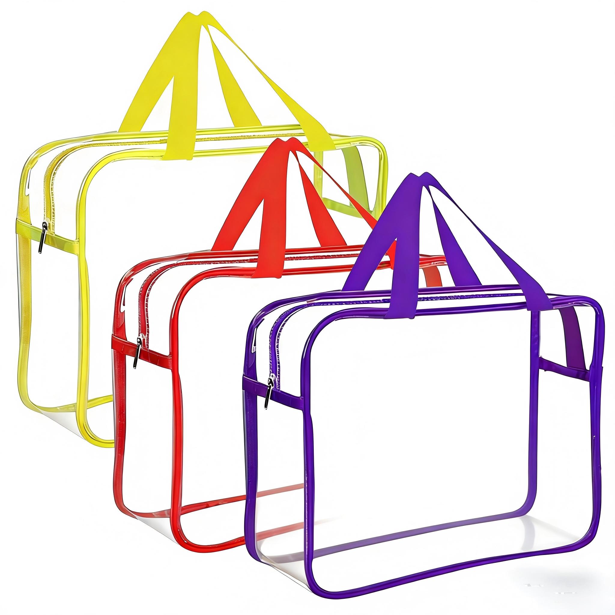 Toy Storage Bags Reusable Clear PVC, Travel Waterproof Organizer Bags with Zipper, Ideal for Building Blocks Puzzles Kids Books