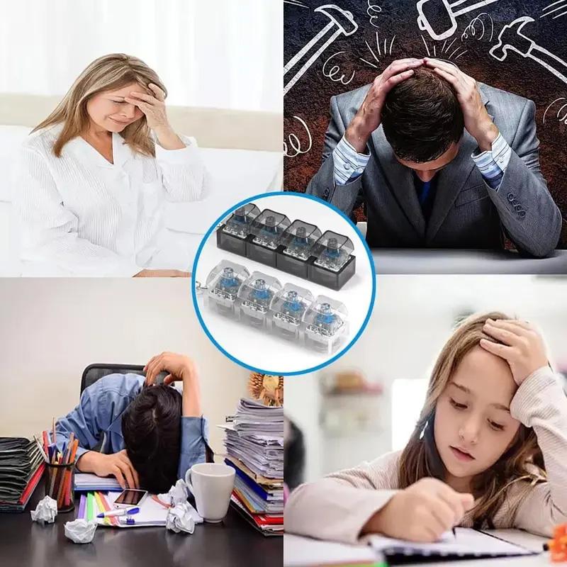 🎧 ASMR Stress Relief | LED Light Up Mechanical Switch Keychain | 2/3/4 Key Fidget Toy