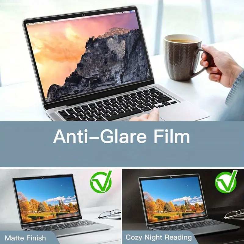 [SAMIDANN] 2pcs Anti Glare Screen Protector for MacBook Air 13 Inch Durable Plastic Film Laptop Display Enhancer Vibrant Protection Anti Fingerprint Scratch Resistant