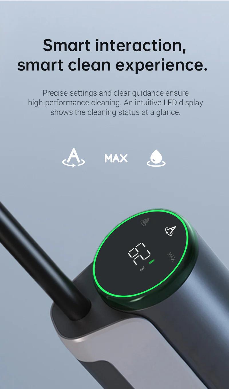 DREAME H12s Vacuum Mop, Cordless Wet and Dry Vacuum, Cordless Vacuum Mop All in One for Hard Floors, Edge Cleaning with Dirt Detection, Hot Air Drying, Smart Floor Cleaner Great for Sticky Messes on Multi-Surfaces