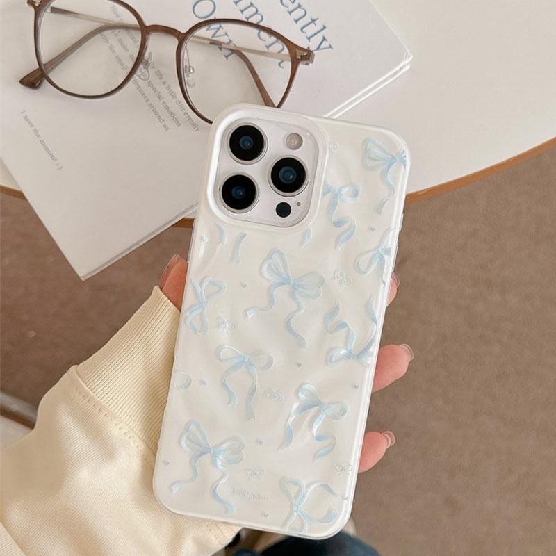 IPhone 13/14/16 Pro Max PC Case Protective Cover | Double layer Bow | Bow Chain | Best Friend Gift | Suitable for iPhone 11 12 13 14 15 16 Pro Max