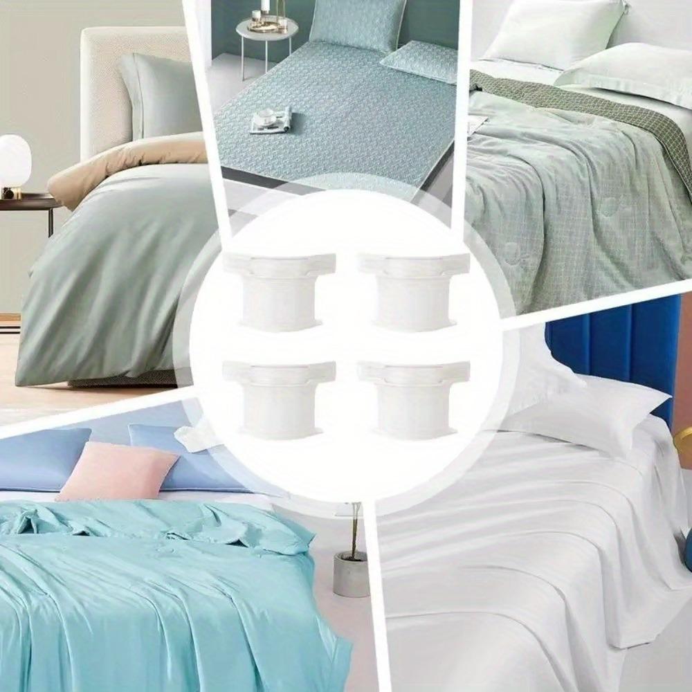 4-piece thickened bed sheet clips - multi-functional bed sheet fasteners, Bed Sheet Straps suitable for beds, bed sheets and pet protection (compatible with single/double beds) Bed Sheet Grippers