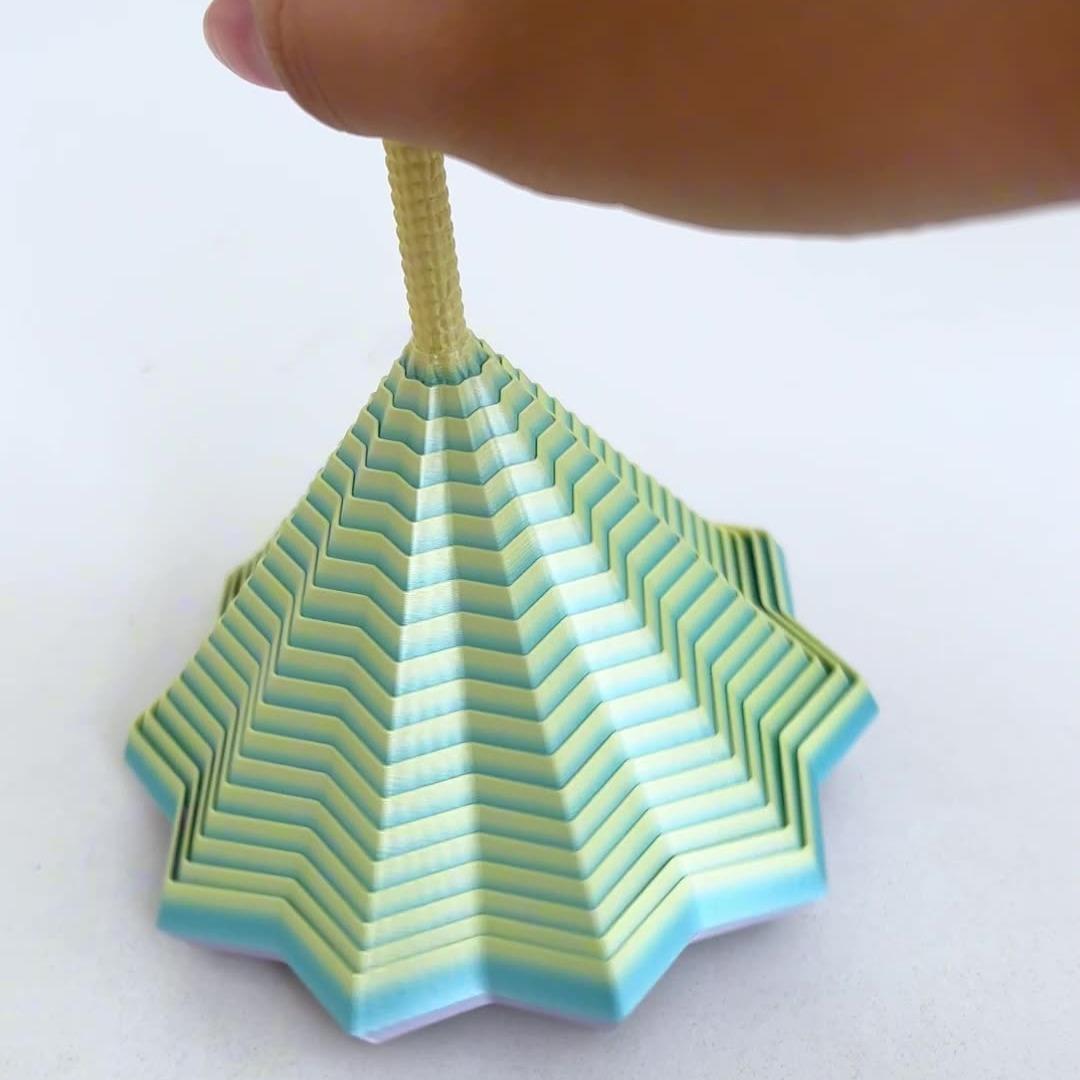 3D Printed Sensory Extension Star Object, Expandable Fractal Hexagon Handle, Honeycomb Rotating Spiral Design, Stress Relief Decoration, Perfect Gift for Adults, Stress Relief Fidget