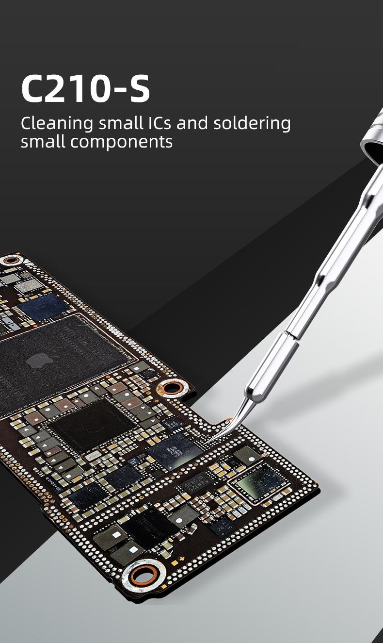 JTX C210 Soldering Iron Tips C210-I-IS-K 3in1 Kits for T210 Handle Mobile Phones Soldering Station Welding Tip Tools Set