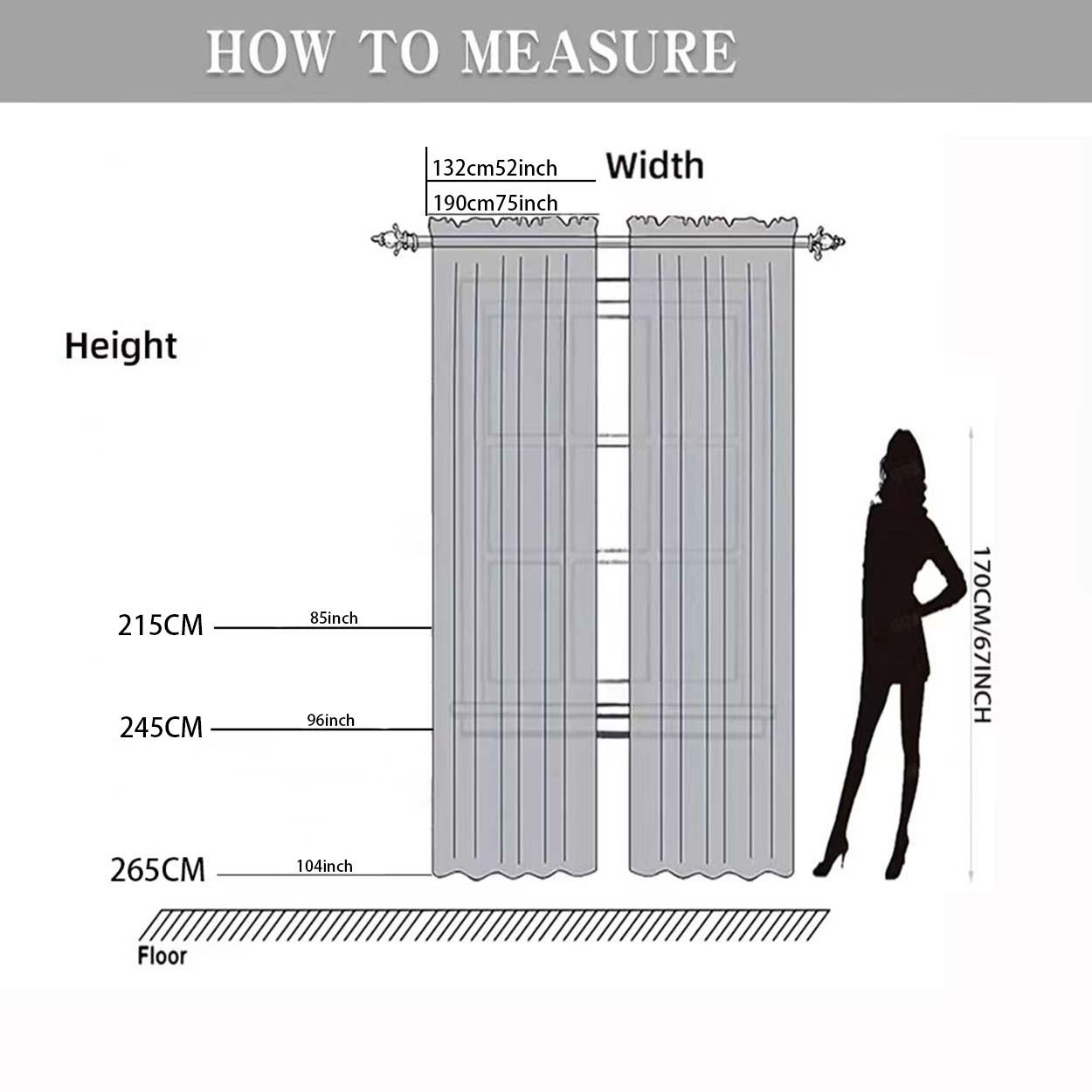 French Vintage Sheer Curtain, Top Drape Design, Ring Suspension, Suitable for Living Room, Bedroom, Balcony, Floor-To-Ceiling Windows, Home Decor