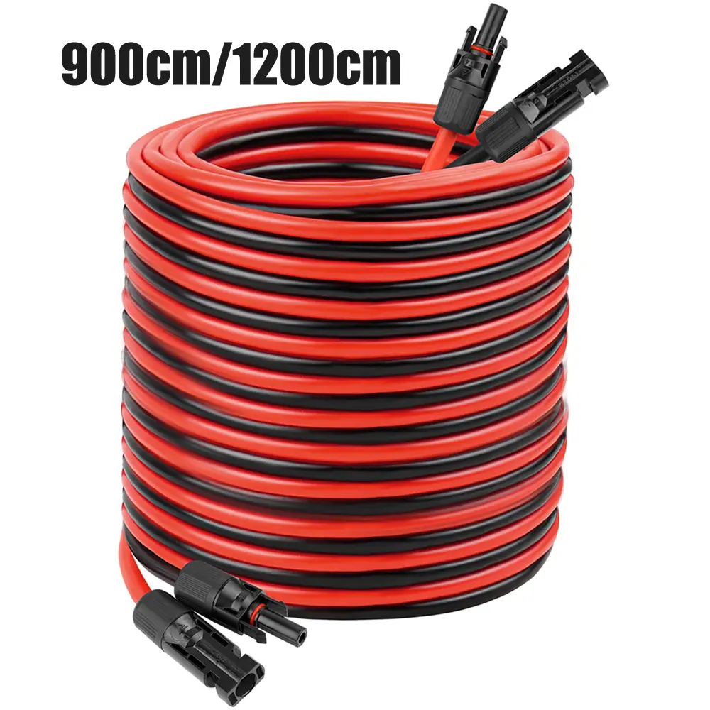 Solar Panel Extension Cable Tinned Copper Heavy Duty with Male and Female Waterproof mc4 Connectors ,for RV, Home Boat Photovoltaic Systems for Outdoor Charging, Home System