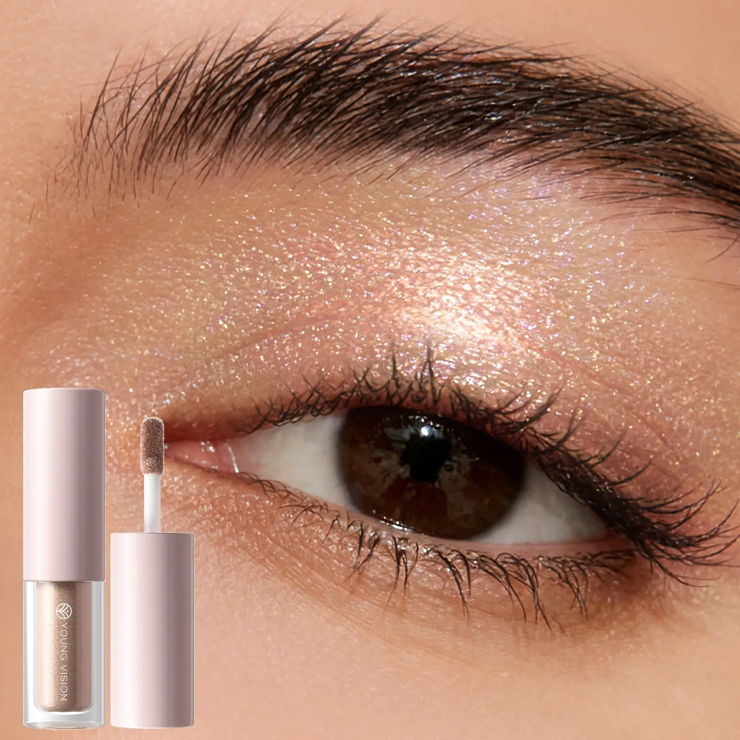 YOUNG VISION Liquid Eyeshadow, Fall Winter Warm Tone, Lightweight Long-Lasting Formula, Deep Eye Shadow Effect, Cosmetics