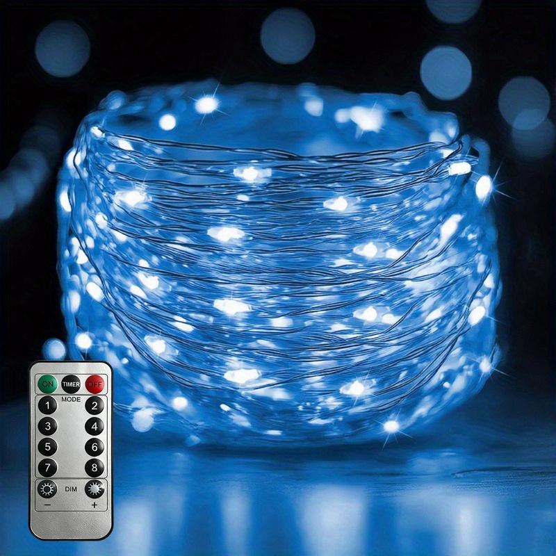 Remote-Control Eight-mode Copper Wire String Lights, Atmosphere Remote-Control Fairy Lights, Indoor Decoration for Bedrooms and Living Rooms, Decoration for Birthday Parties, and String Lights for Christmas and Thanksgiving Scene Setup.