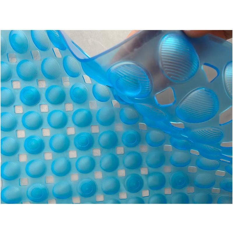 PVC Magnetic Bath Mat 37x68cm, Durable Non-Slip, Square Drain Holes, Ideal for Shower, Bathroom, Bathtub, Hotel, Home Decor