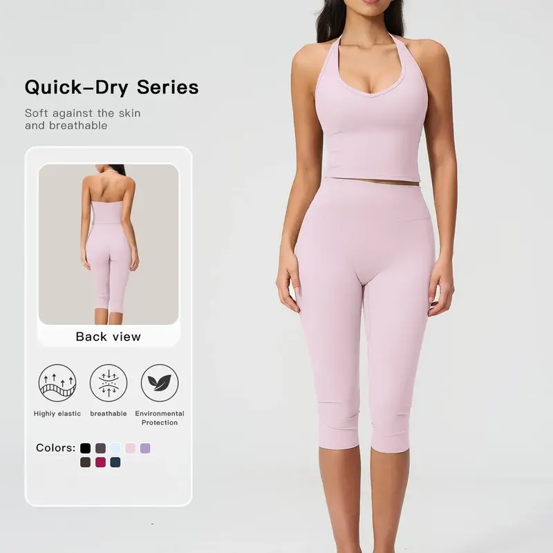 【Black Friday】Women's Casual Commuter Tank Top Sports Set, Slim Fit for Yoga, Comfortable and Stylish, Perfect for Daily Wear and Exercise