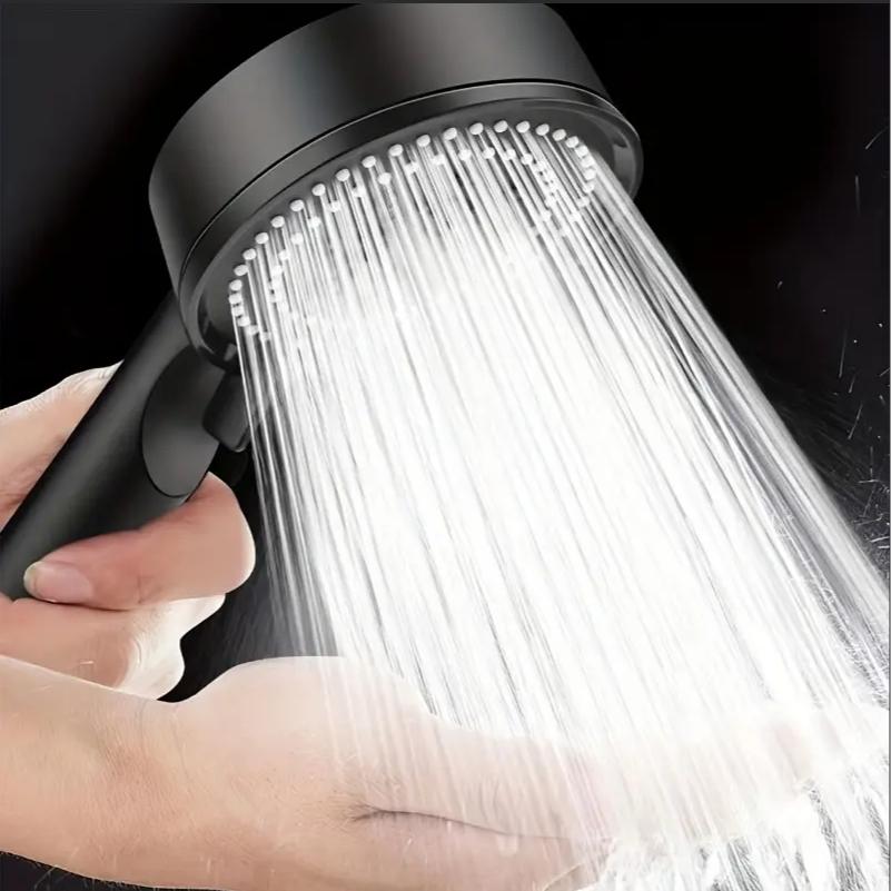 High Pressure Handheld Shower Head, 5 Modes, Sensitive Skin Friendly, Easy Installation, No Battery Needed, Modern Bathroom Accessory, Handheld Showerhead