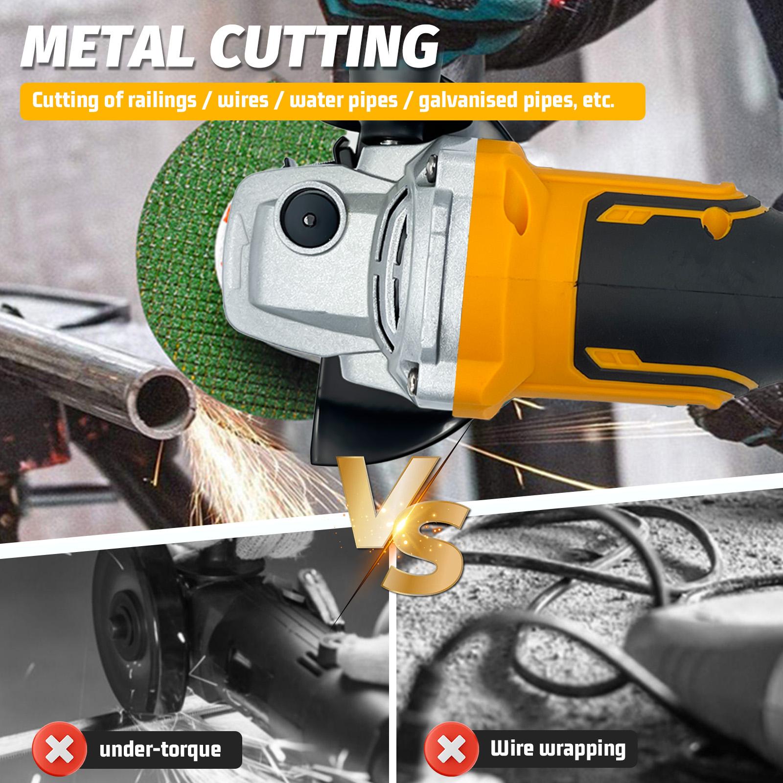 Cordless Angle Grinder for DEWALT 20V MAX Battery, With 11000 RPM Brushless Motor and 3 Variable Speeds, Angle Grinder for Cutting, Griding, Polishing.(Without Battery)