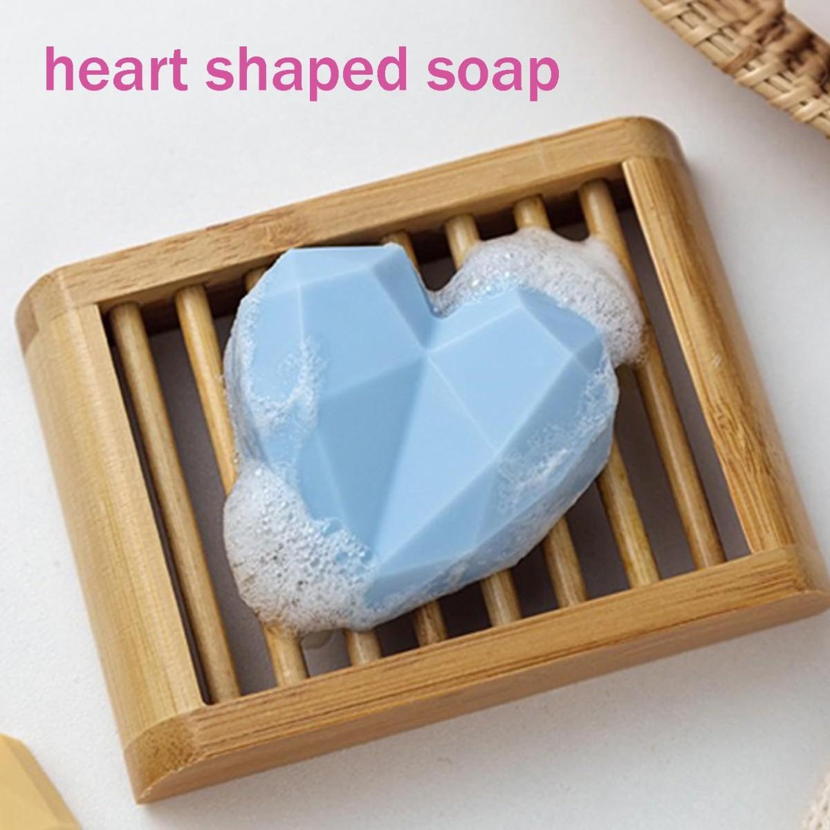 1pc 8-Cavity Diamond Heart Silicone Mold Valentine’s Day Chocolate Candy Mousse Cake Bomb Mold for Baking Heart Shaped Soap Making Mold