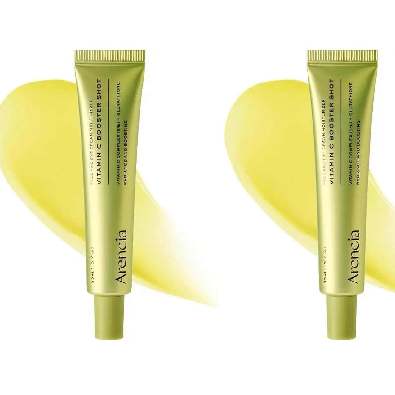 2PCS Arencia Vitamin C Booster Shot Serum with Glutathione, Niacinamide and Vitamin E for Dark Spot Care, Fine Lines & Wrinkles, Glass Skin, Korean Skincare 30ml/1.01 fl.oz (Pack of 2) Lightweight Lightweight