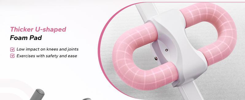 【Christmas gift】MERACH Foldable Ab workout equipment,   Portable Ab Roller with LCD Monitor for Home,  No Knee Pain, Compact & High-Efficiency, Full Body Shaper for Arms, Legs & Buttocks,  Adjustable Foldable Ab Machine with Knee Support