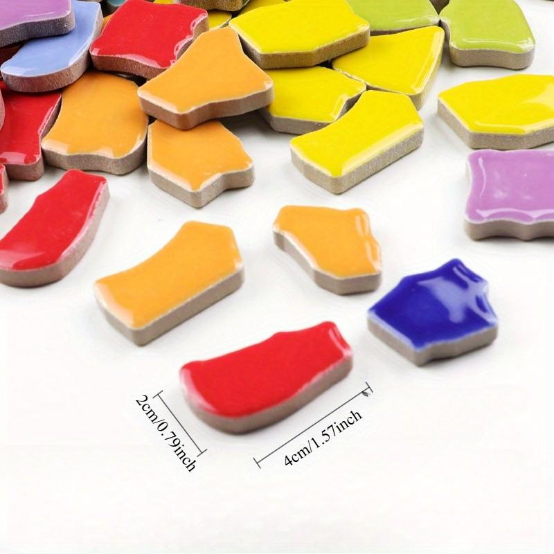 DIY Ceramic Mosaic Tiles, Approximately 35 Pieces, 200g Irregular Shapes, Handmade Materials, Free Stone Patchwork Tile Scraps