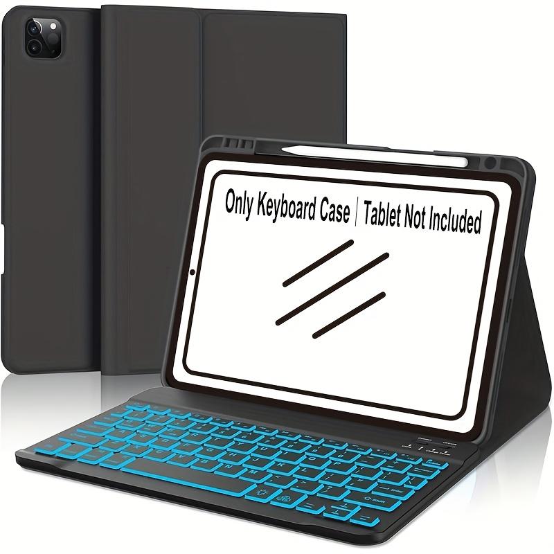 iPad Air 11-Inch Case with Keyboard M3/m2, 7-Color Backlight, 2 Wireless Channels, Compatible with iPad Pro 11, iPad Air 5th/4th Gen