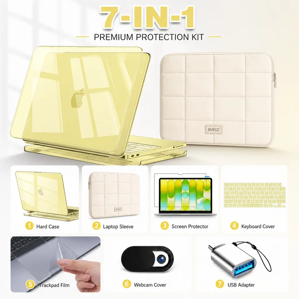 Yellow 7-piece gift set