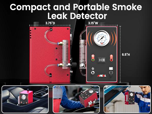 ANCEL S300 Smoke Machine with Built-in Air Pump, Pressure Gauge & Flow Meter, Dual Mode EVAP Smoke Machine Leak Tester, Vacuum Fuel Pipe System Smoke Leak Detector Automotive Diagnostic Tool Vehicle