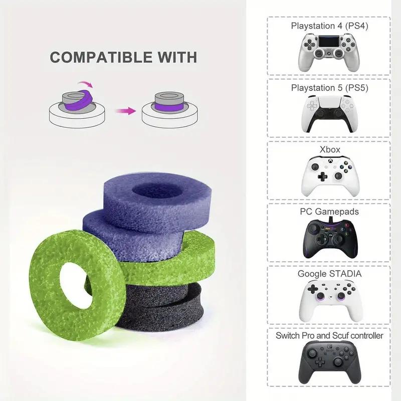 New Precision Finger Rings for Ps4, Ps5, Xbox One, Xbox, Switch Pro & Scuf Controllers, Finger Sleeves, // Colors, Aim Assist Controller Accessory