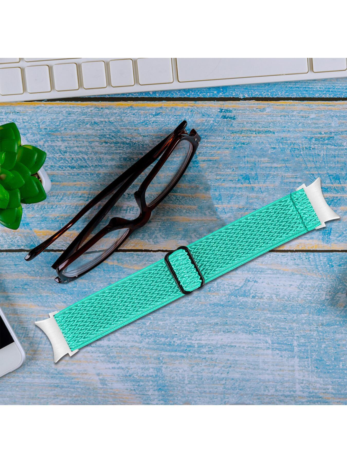 Nylon Watch Strap with Seamless End Links, Herringbone Elastic Band, Compatible with Samsung Galaxy Watch4/5/6/7