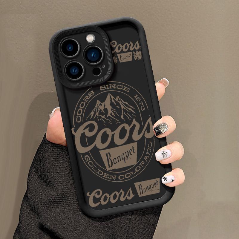 Vintage COORS Letter Pattern Phone Case , Soft Silicone , Fully Protected and Shockproof For iPhone 17 16 15 Pro Max 14 13 12 11 X Plus Air Mini Cover