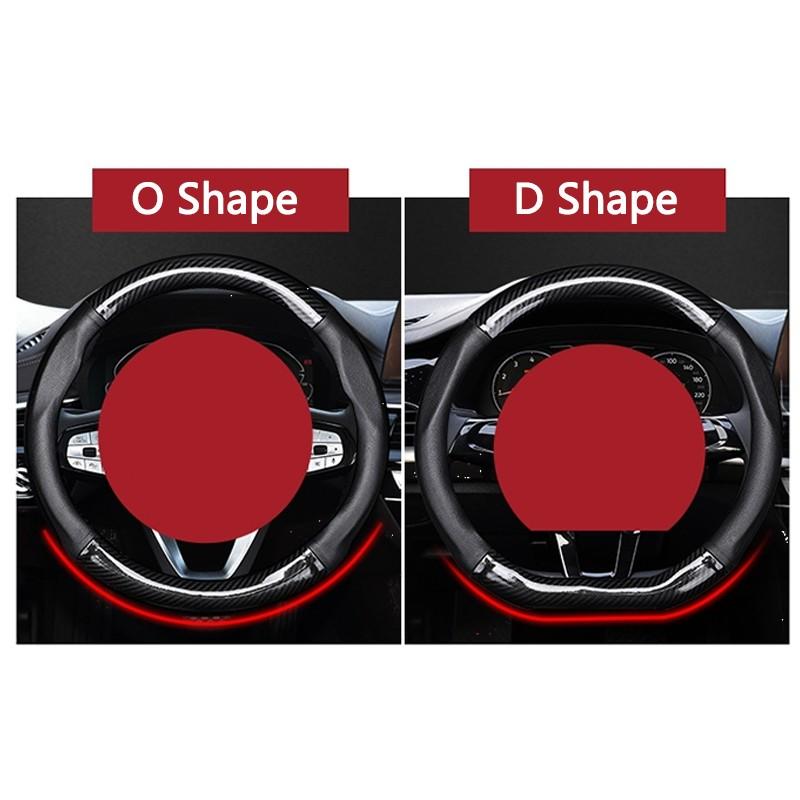 Carbon Fiber Ventilated Steering Wheel Cover for Ford Models, Compatible with St Mondeo F150 Fusion Mustang Explorer Escape Edge Fiesta Focus Kuga Ranger