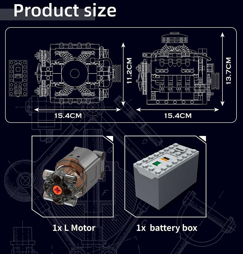 TikTokShopBlackFriday Mould King 10171 LSX454 V8 Engine Motor Building Blocks Set 487 Pieces STEM Build Your Own Engine Model Mini Kit for Kids & Adults Fathers Day Gift TikTokShopBlackFriday Mould King 10171 LSX454 V8 Engine Motor Building Blocks Set 487 Pieces STEM Build Your Own Engine Model Mini Kit for Kids & Adults Fathers Day Gift