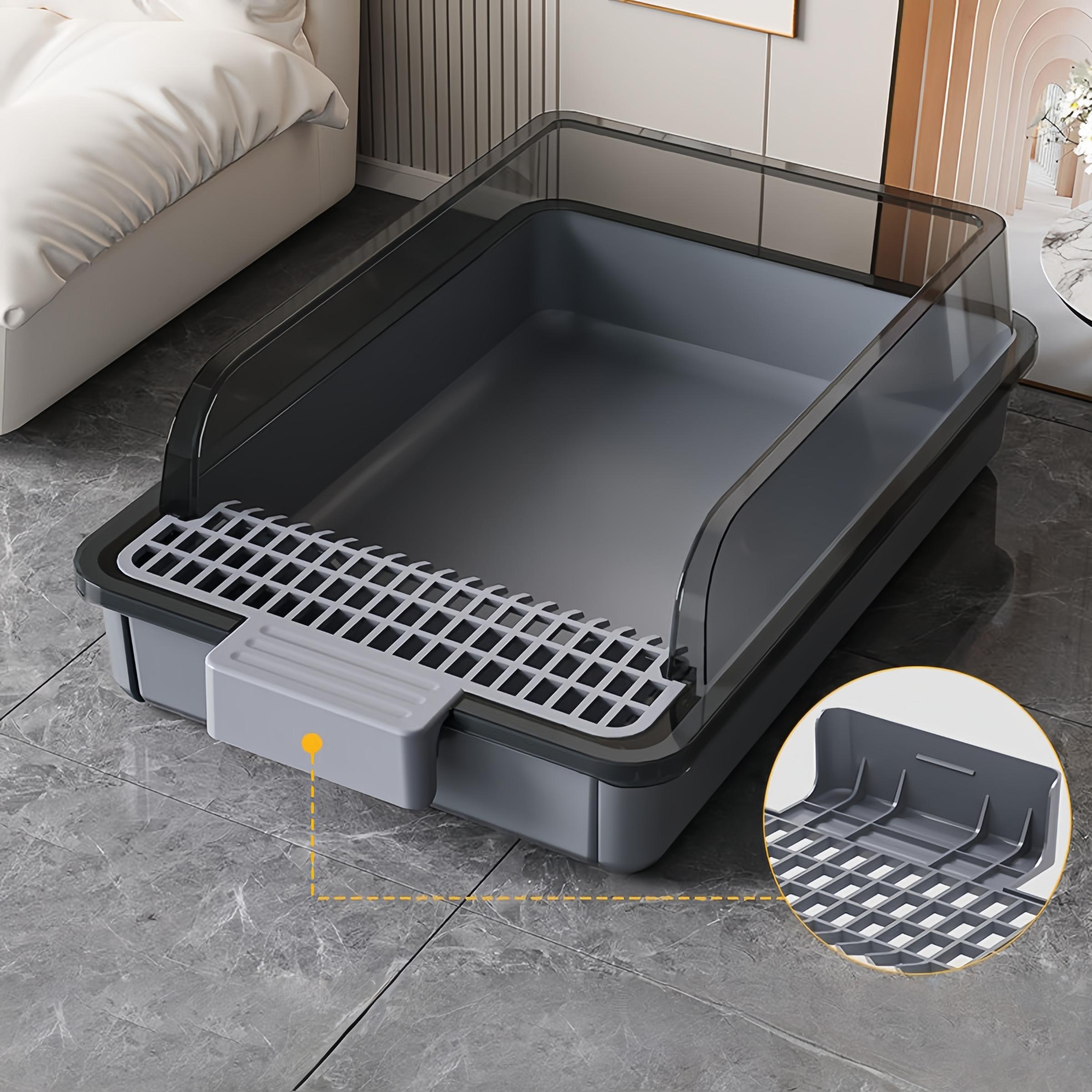 Large Sifting Cat Litter Box with Odor Lock, Privacy Lid & High Spill-Proof Walls, Smooth Surface Easy Clean, Suitable for All Cat Ages