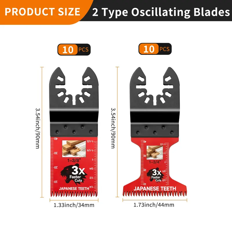 10/20/30/50 Pcs Multitool Professional Japanese Teeth Fast Cutting Oscillating Blade, Compatible with Major Tools, Durable Design, Heavy Duty #GLOBAL PICKS