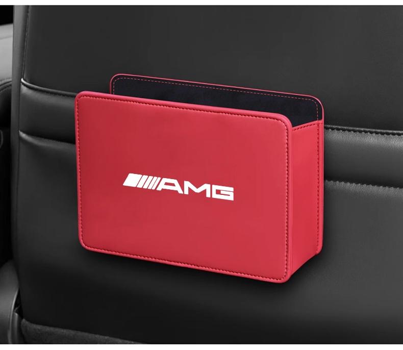 Car Leather Storage Box Foldable Auto Organizer Bag For Mercedes Benz AMG GLE GLS CLA CLE GLC CLS GLA W223 W213 W206 W464 W247 W167 W166 W222 W205 W204 W177 W246 W212 W221 W463