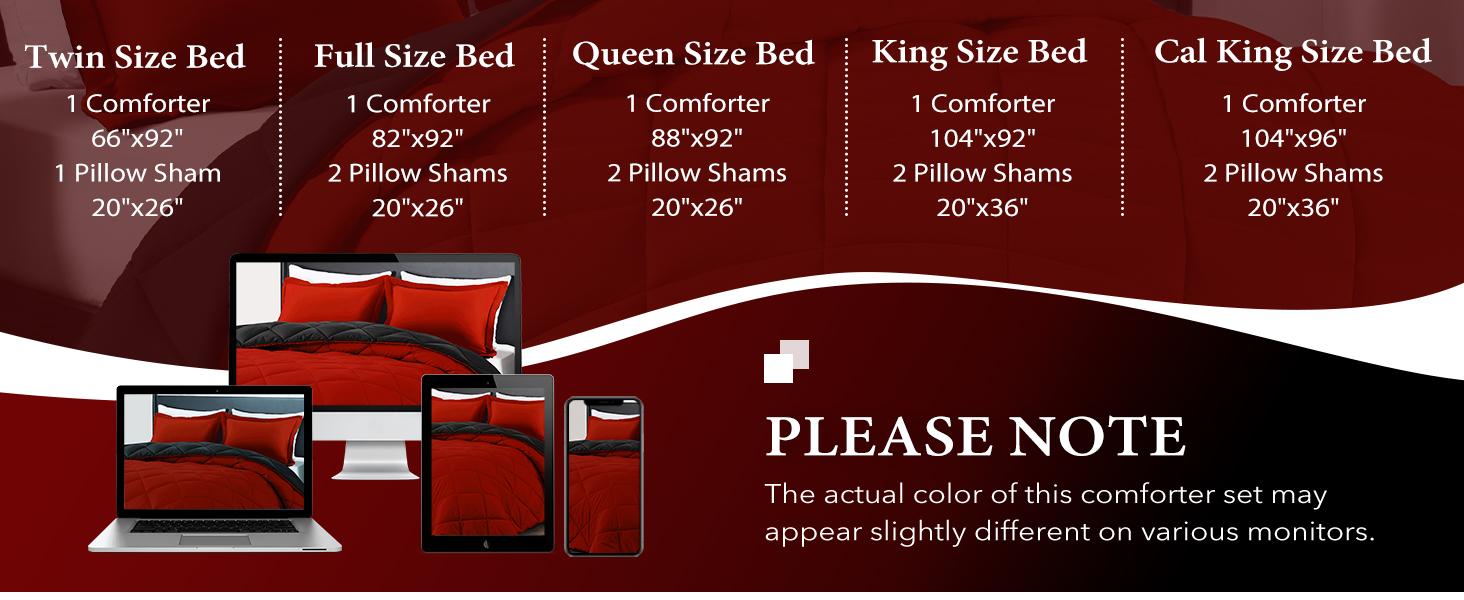 Downluxe 3 PCS Reversible Comforter Set Ultra Soft Multi-color Bedding Ultra-Soft Elegant Design Christmas Gifts Machine Washable Twin Queen King size Breathable Puffed Quilt