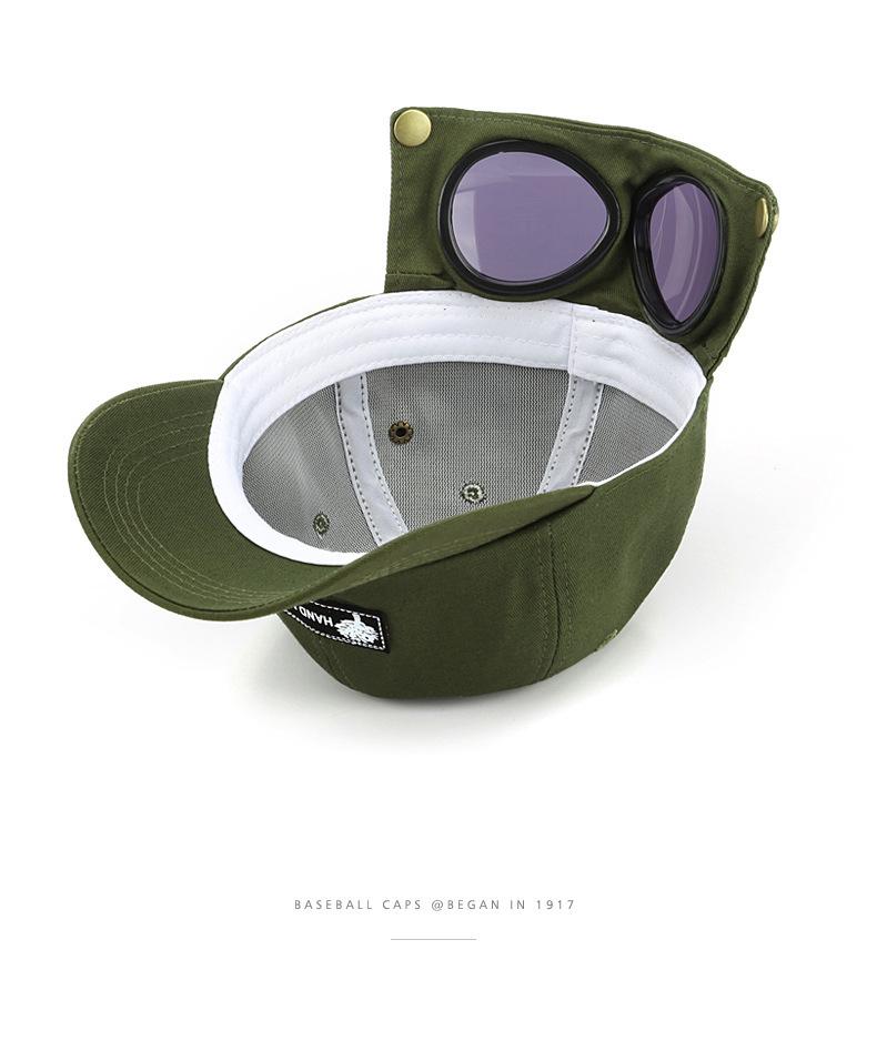Men's Korean-Style Pilot Baseball Cap - Personalized Glasses-Ready, Curved Visor, Casual Style, Sunshade for Spring & Summer, Fitted Hat, Mens Gifts, Accessories Adults