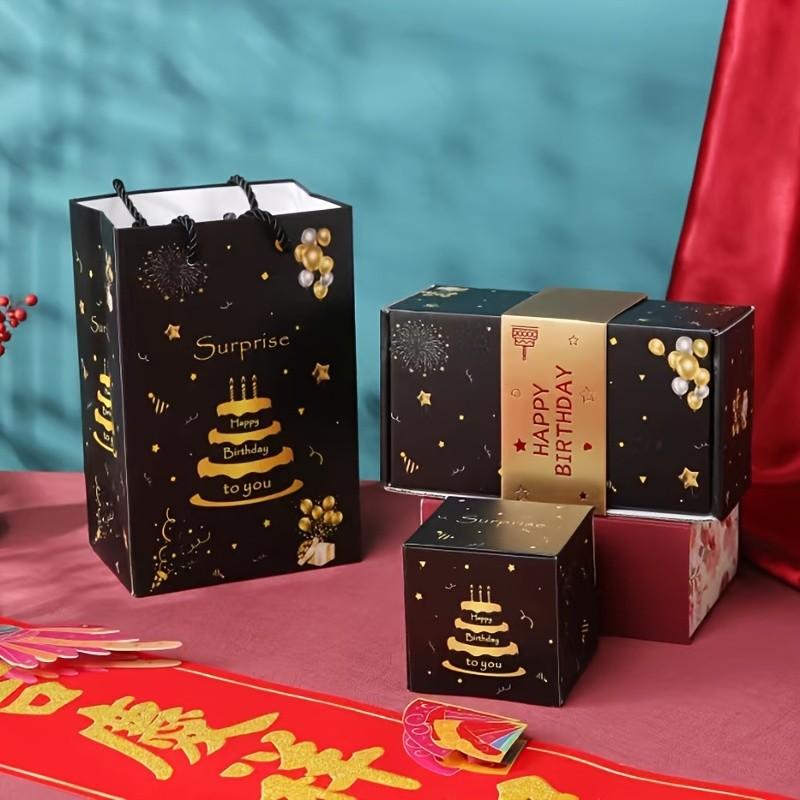 Birthday Surprise Gift Box Set, 6 Jumping Surprise Boxes, Fun Pop-Up Design, with Gold Accents, Valentine's Day or Special Occasion Gift, Unique Birthday Gifts, Party Favors