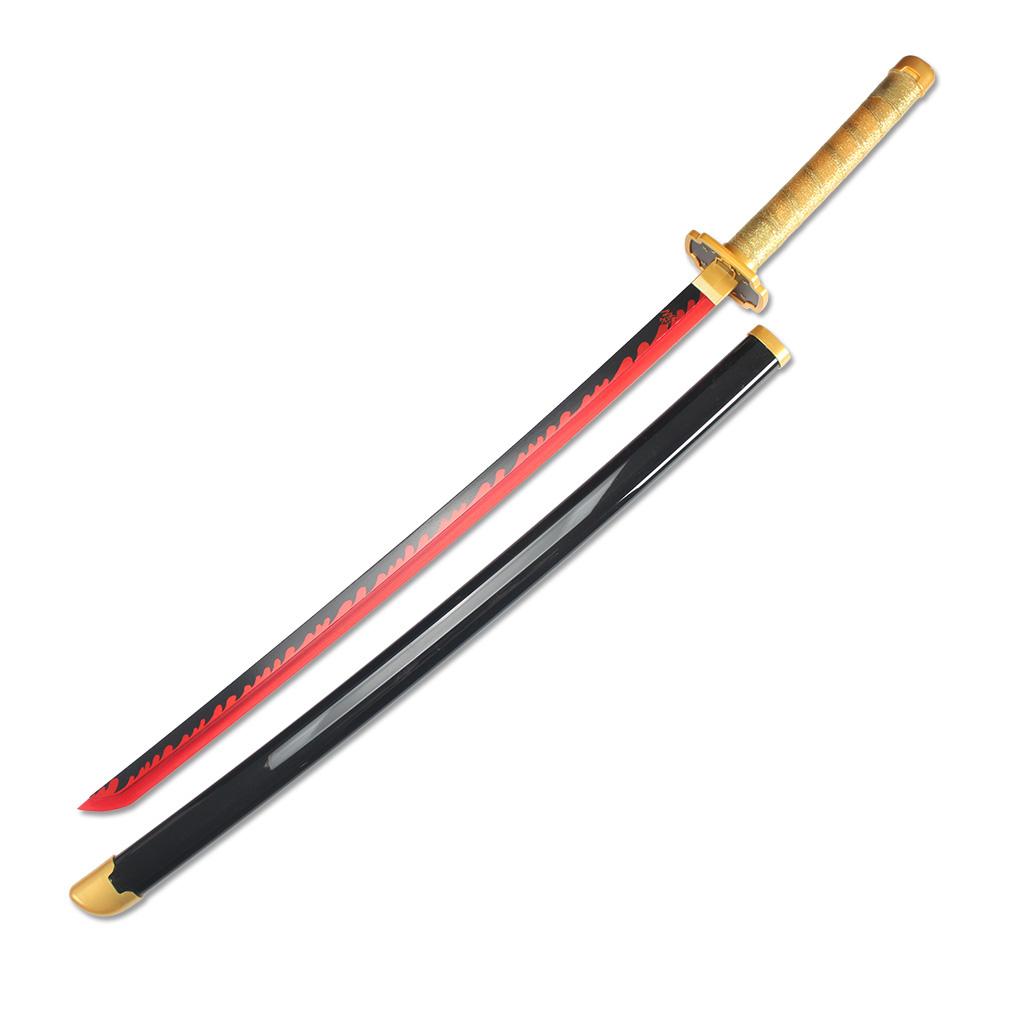 41 inches LED Light Tsugikuni Yoriichi Demon Slayer Sword Cosplay with Belt & Holder Stand Display for Cosplay & Collection and Anime Fans