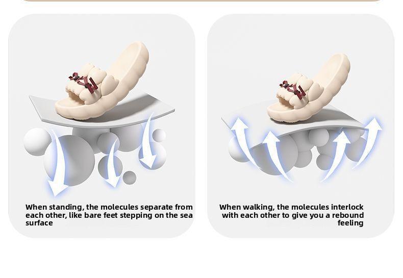 Cute Heart Bow Cloud Slides for Women, Soft EVA Platform Sandals for Summer, Casual Indoor Outdoor Beach Pool Shoes, Comfy Walking Slippers versatile flat