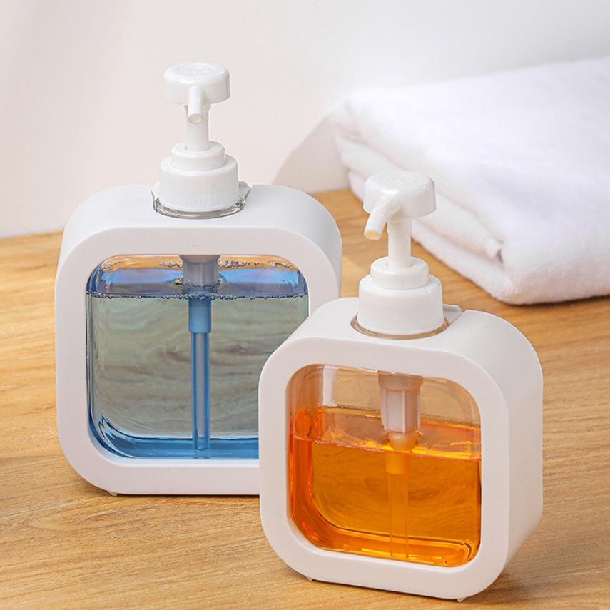 Travel Dispenser Bottle Press-Down Large Capacity Transparent Visible Hand Soap Empty Bottle Portable Lotion Shower Gel Bottle